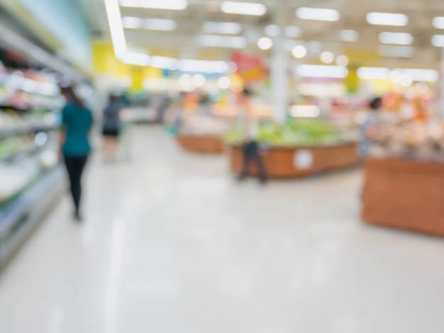 Supermarkt wazig achtergrond met klanten