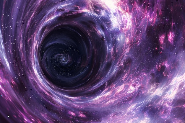 Supermassive Black Hole Art Imitation Generative AI Illustration Mysterious Universe