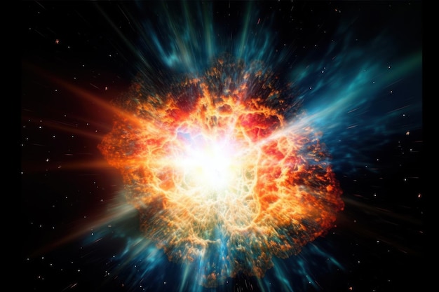 A supernova explosion is being launched into space.