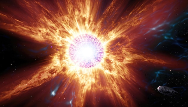 supernova massive star explosion space background 3d illustration