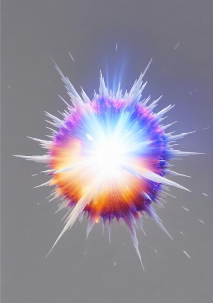 Photo supernova spark isolated on a white background