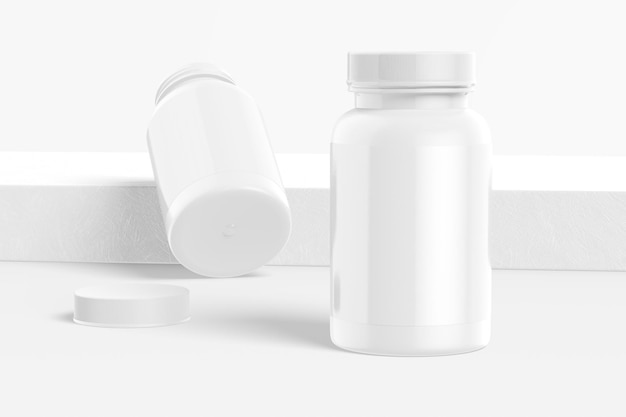 Supplement bottle mockup design psd