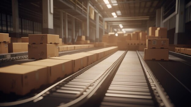 A supply chain software tracking a shipment from a factory to a retailer