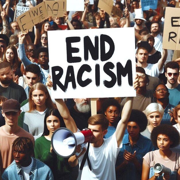 Photo support racial justice and equality for all