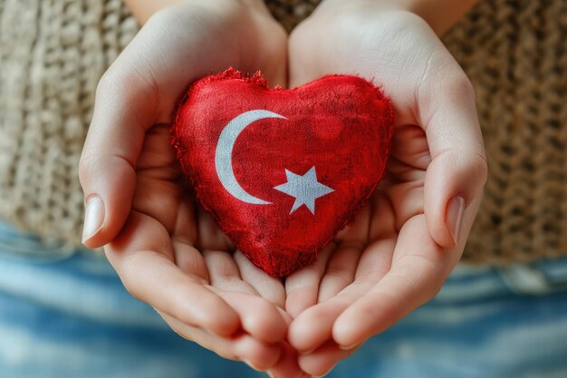 Photo supporting turkey with a heart