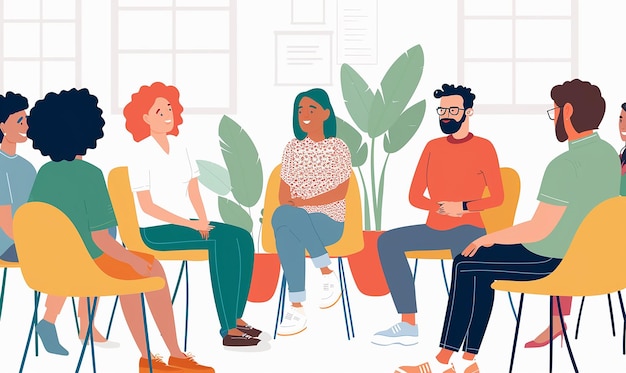 Supportive Community Engaged in Group Therapy Session