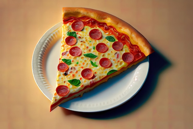 Supreme Pizza lifted slice 3 Generative Ai