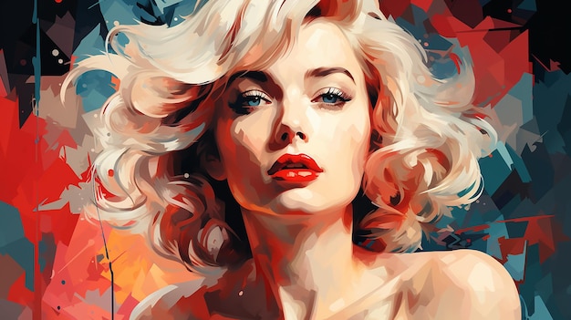 Surabaya Indonesia February 28 2019 Marilyn Monroe beautiful women in wpap