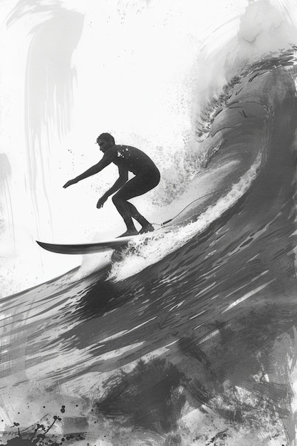 A surf boarder is riding a wave in front of the Sun