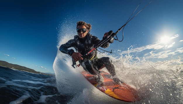 Surf kitesurf paracycling photoshoot in action Sport photography