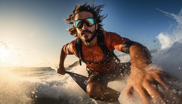 Surf kitesurf paracycling photoshoot in action Sport photography