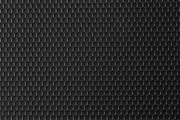 Photo surface of black pattern metal is a table background.
