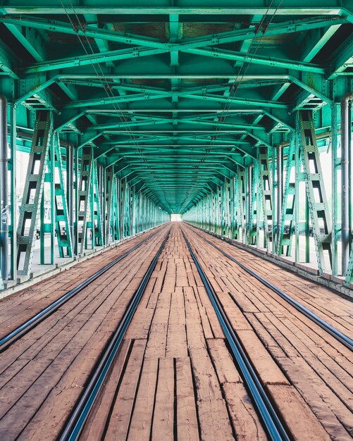 Surface level of empty railway bridge