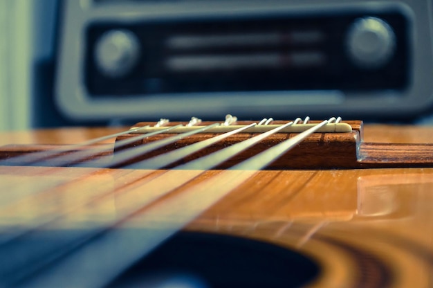 Foto livello di superficie della chitarra