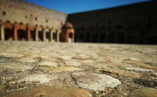 Foto livello di superficie della vecchia struttura costruita