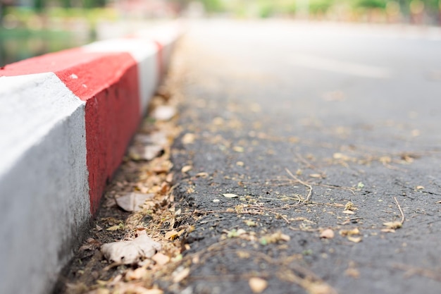 Photo surface level of road