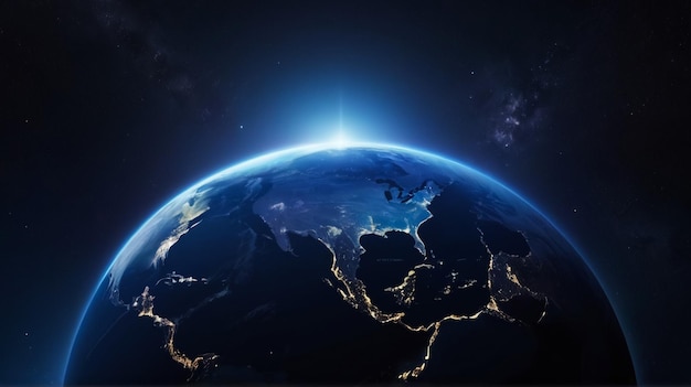 写真 地球の表面 暗い宇宙 地球の時間 地球の時計