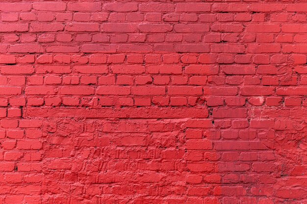 사진 붉은 오래 된 벽돌 벽의 표면 건설 및 텍스트 수리 공간