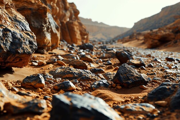 Surface of the red planet mars close