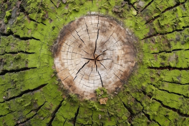 Photo surface of a rustic birch log