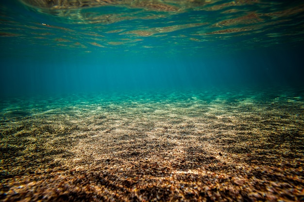 surface sand on the beach underwater