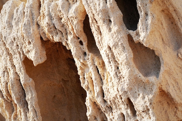 Surface sandy rock Rocky shore of the Caspian Sea