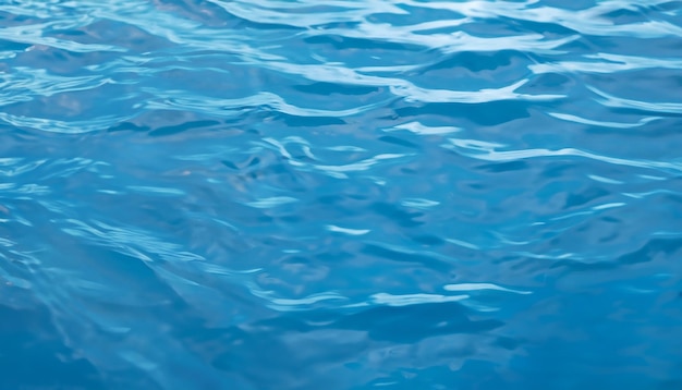 Surface of water blue wave background water top view