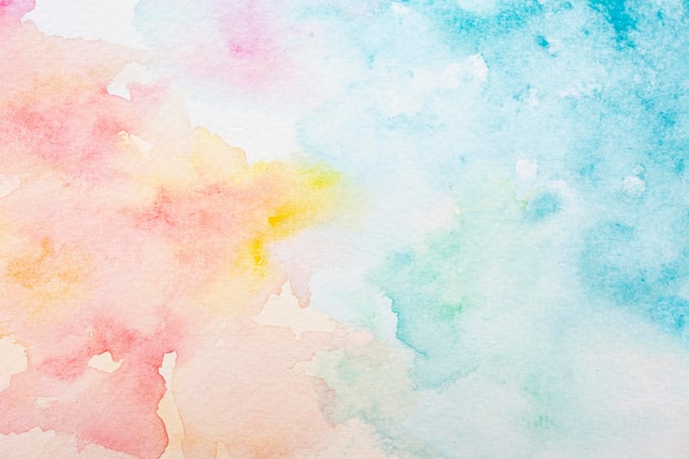 Surface with creative watercolor paint
