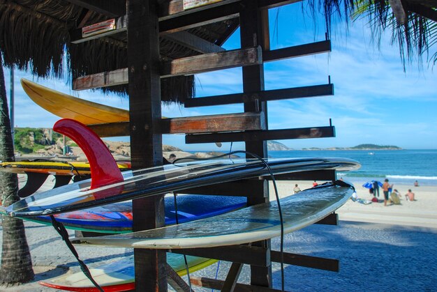 Surfboard on Ipanema beach, Rio de Janeiro