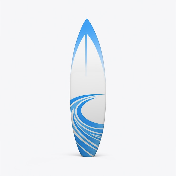 Photo surfboard on a white wall