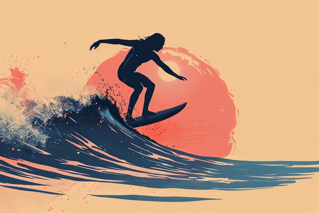 a surfboarder is riding a wave in front of the sun