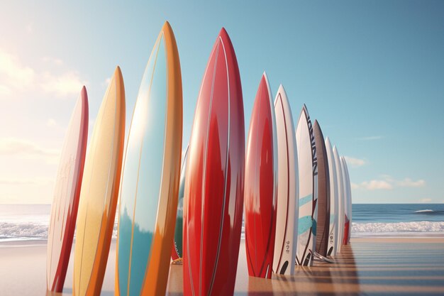 Surfboards in action