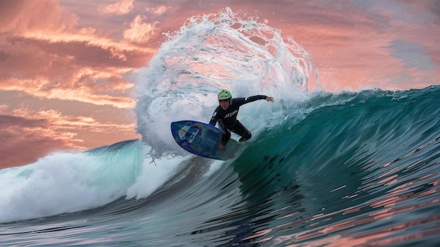 Surfer in the ocean