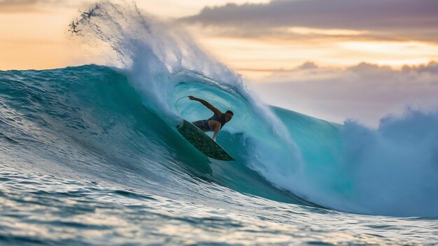 Surfer in the ocean