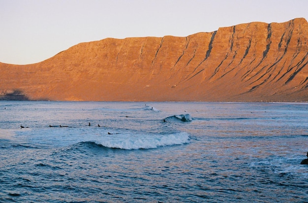 Surfing in the evening