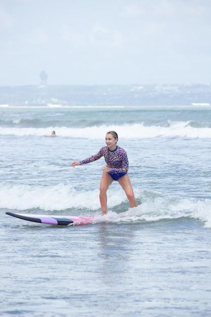 Surfing girl