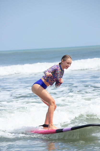 Surfing girl