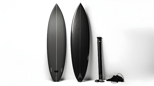 Surfplank en wetsuit uitgestald