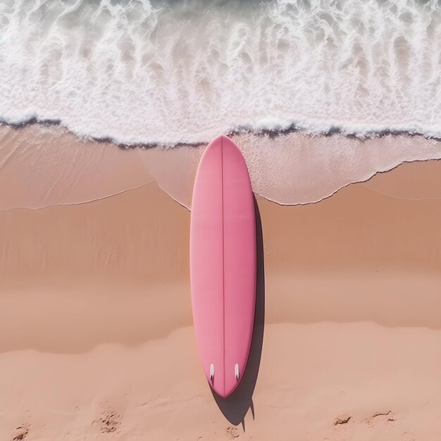 Surfplank in het zand op het strand