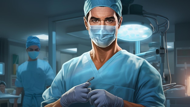 Photo surgeon in the operating theater