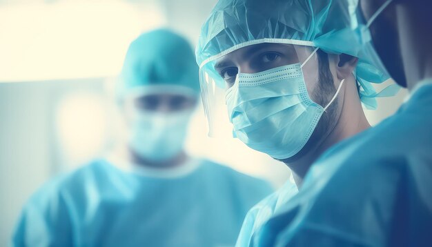 Surgeons in the operating room world cancer day concept