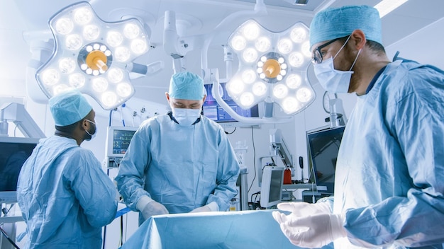 Surgeons in an operating room