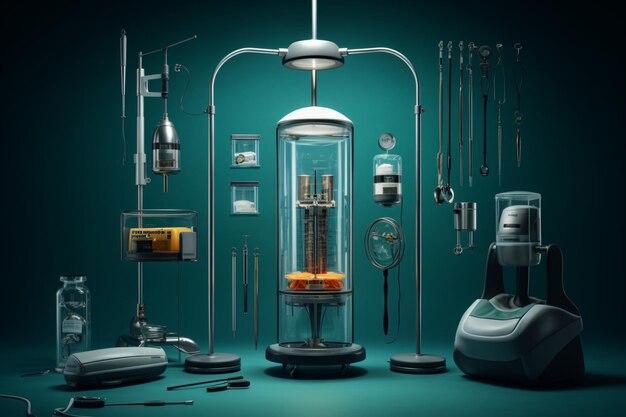 Surgical equipment showcased with professional advertising photography