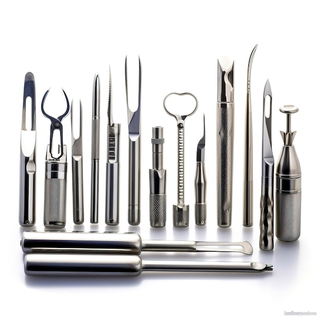 Surgical Instruments isolated on white award winning studio White background HD Photo Isolated white