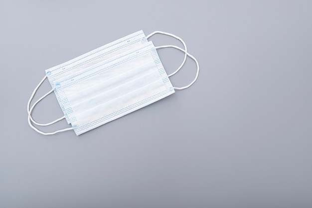 Surgical mask, medical mask on gray