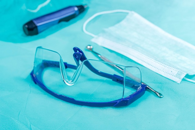 surgical protective modern glasses in medicine