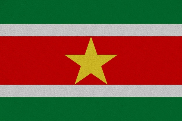 Suriname fabric flag