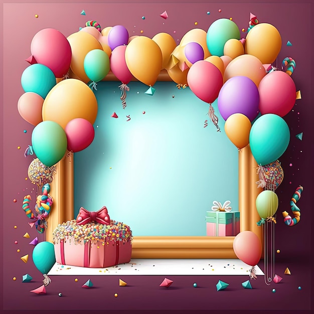 Surprise your love ones with adorable birthday or anniversary frame generative ai technology