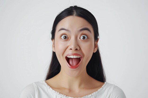 写真 surprised girl and businesslike woman in studio