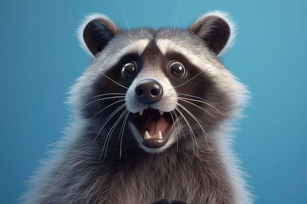 Surprised raccoon Generative AI